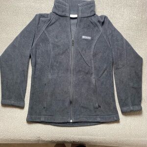 Columbia Charcoal Full-Zip Fleece Jacket- Winter Cozy Comfortable Outdoor